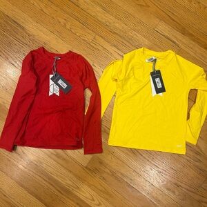 Vineyard Vines Kids Red and Yellow Long Sleeve swim Shirts